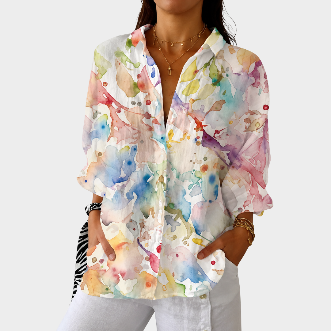 Régine | Airy Colourful Printed Blouse