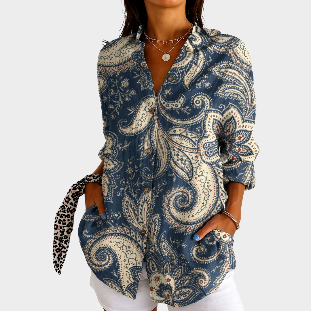Miriam | Light and Colourful Printed Blouse