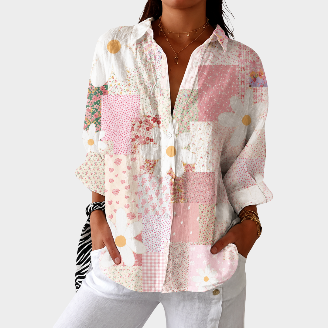 Annette | Airy Colourful Printed Blouse