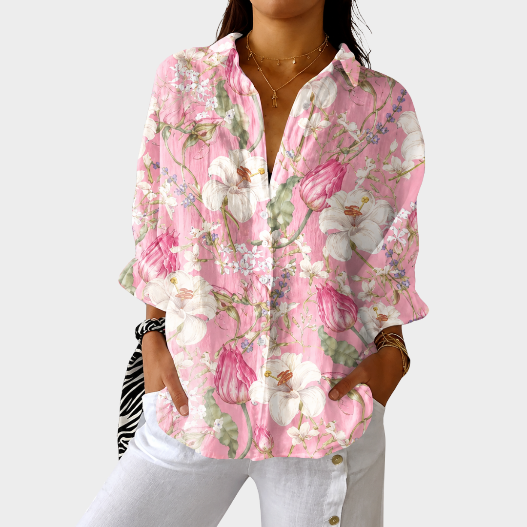 Valérie | Airy Colourful Printed Blouse