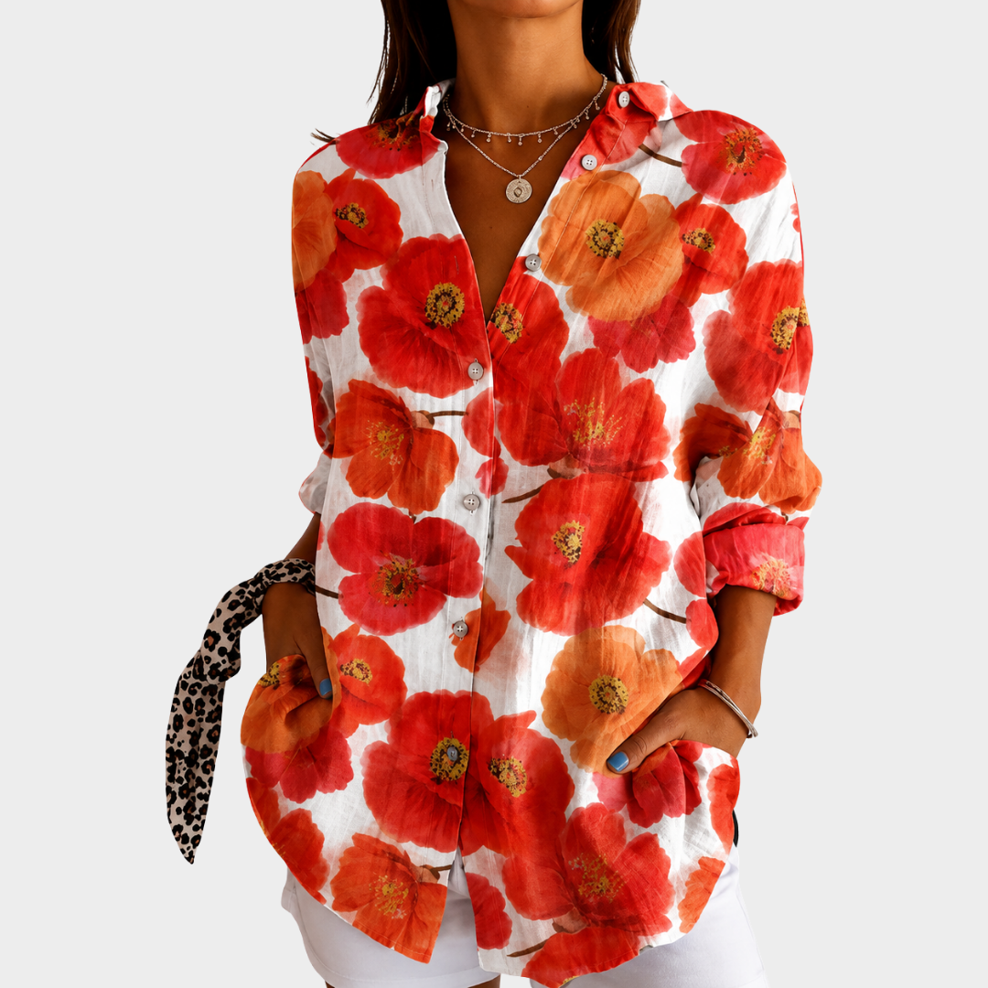 Mireille | Airy Colourful Printed Blouse