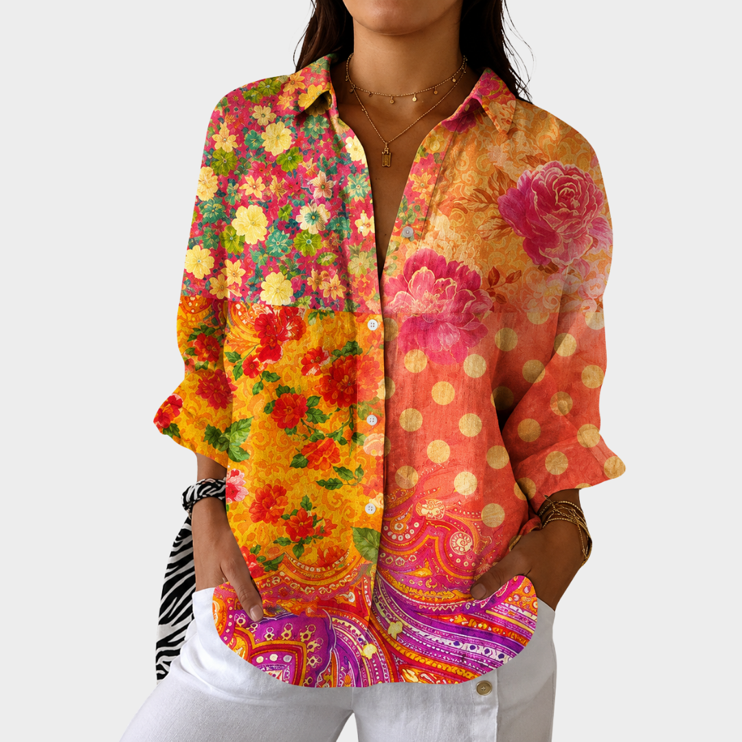 Elise | Airy Colourful Printed Blouse