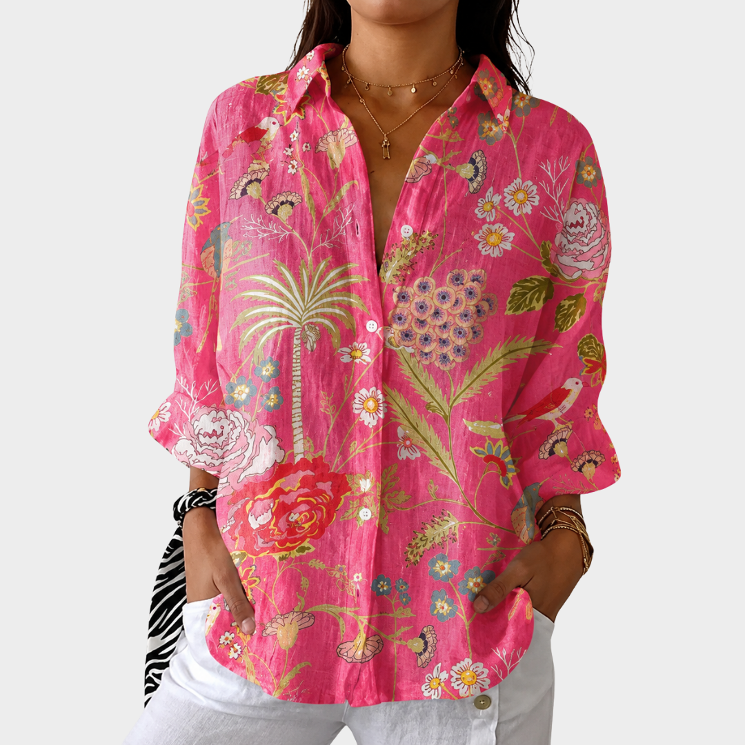 Cécile | Airy Colourful Printed Blouse