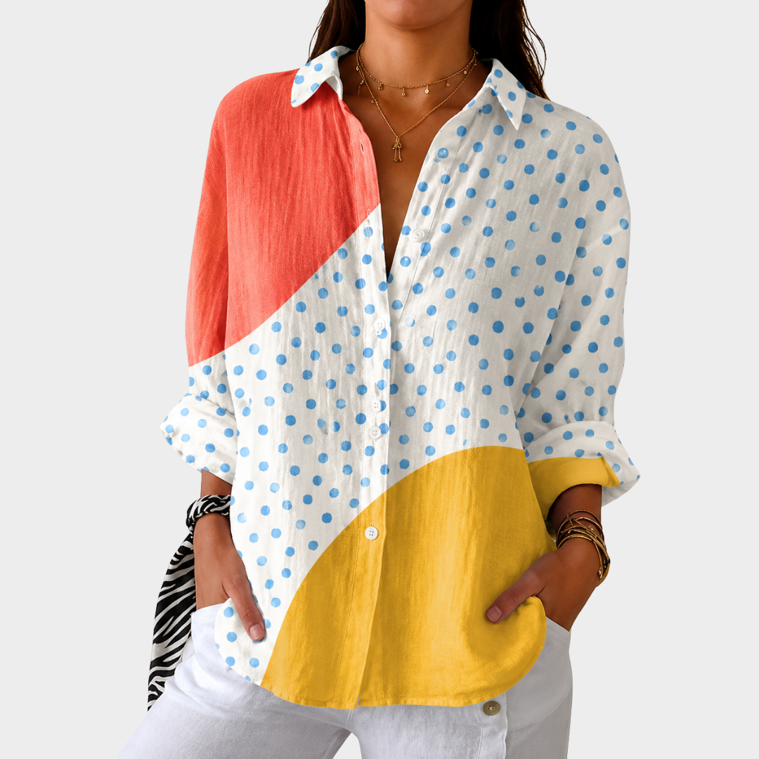 Brigitte | Airy Colourful Printed Blouse