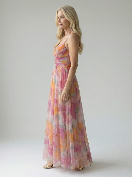 Elise | Gradient Maxi Wrap Dress