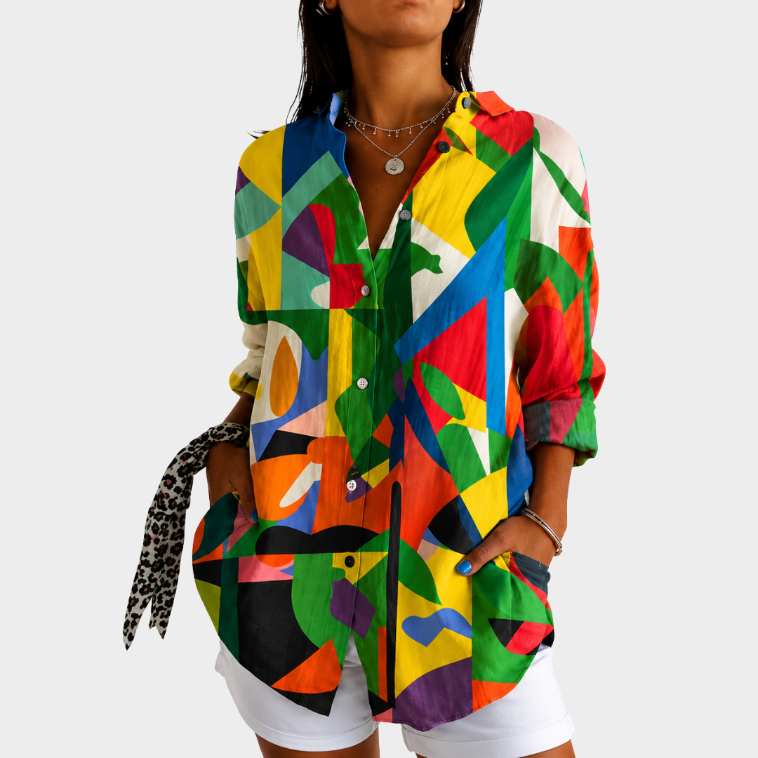 Nicole | Colour Splash Art Blouse
