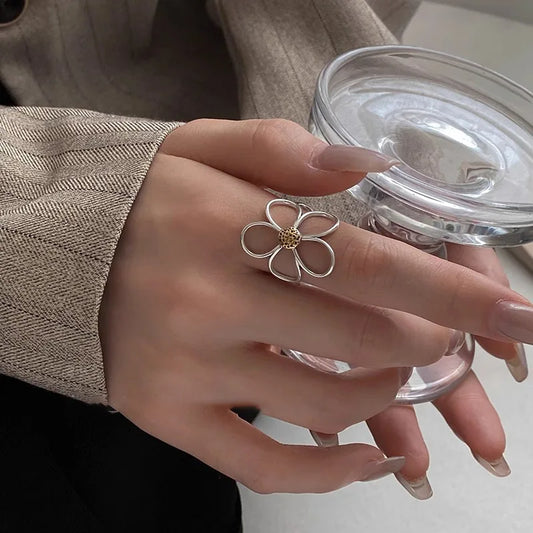 Sunbound Sterling Silver Petal Ring