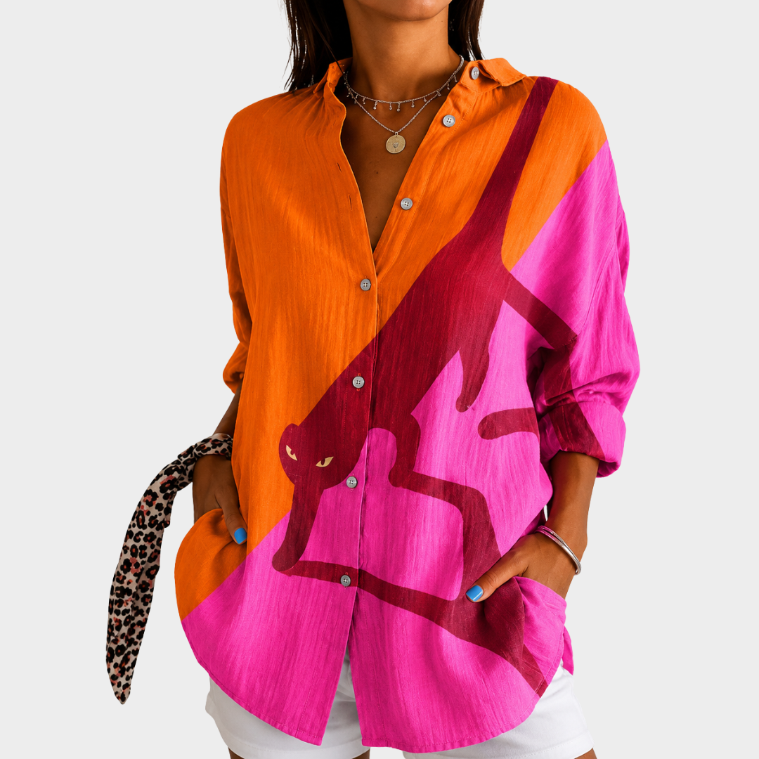 Sylvie | Sunset Safari Statement Blouse