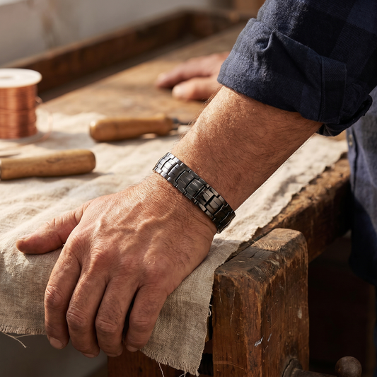 Vera's Ochre Men's Copper Bracelet