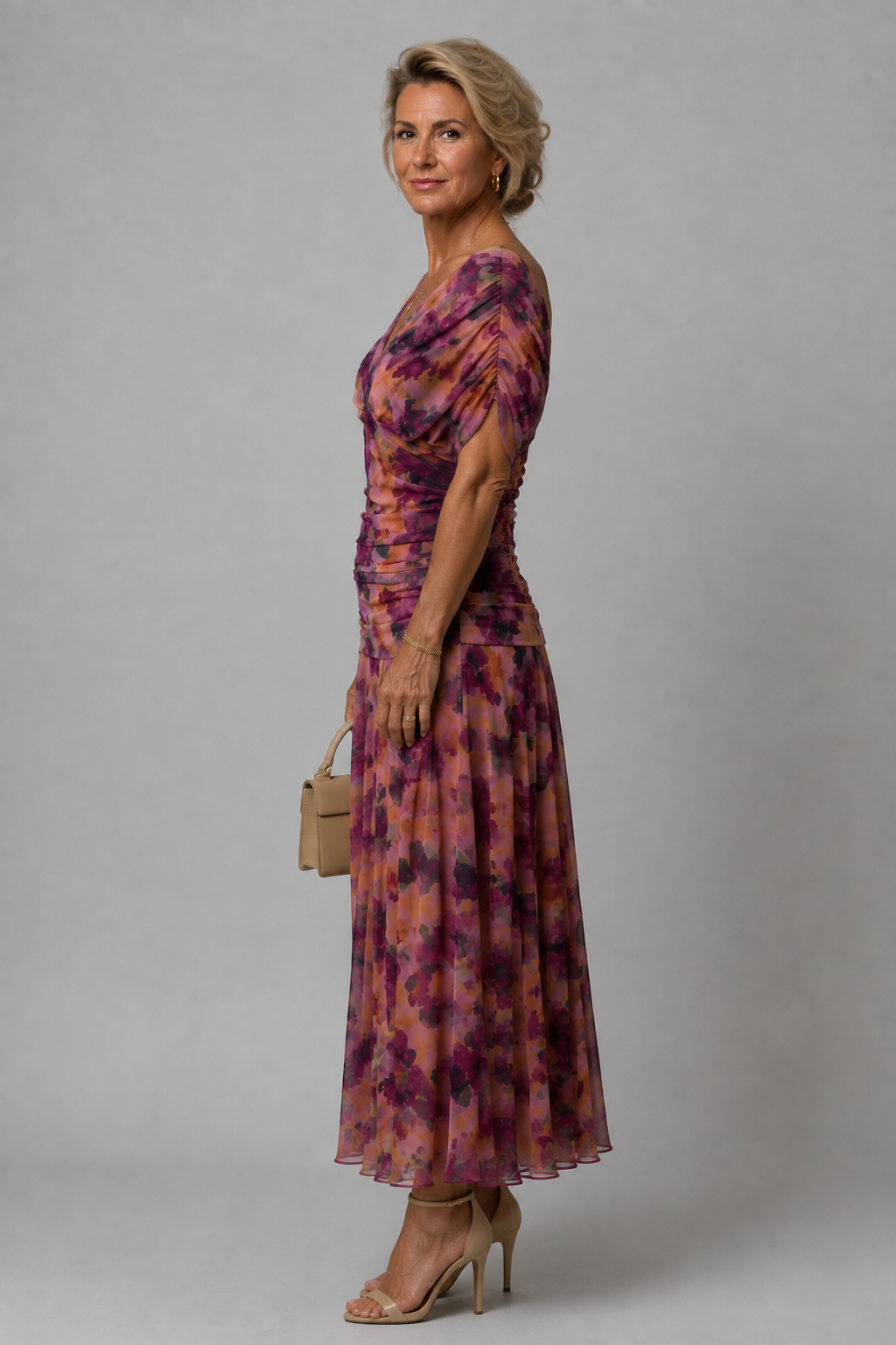 Ariane | Off-the-Shoulder Draped Midi Dress
