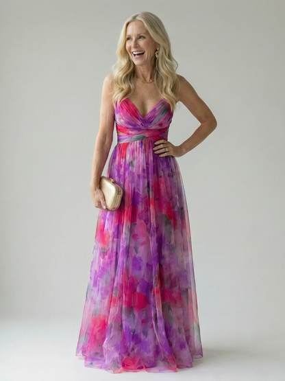 Elise | Gradient Maxi Wrap Dress