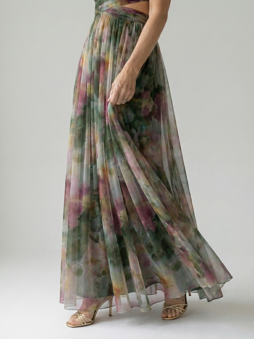 Elise | Gradient Maxi Wrap Dress