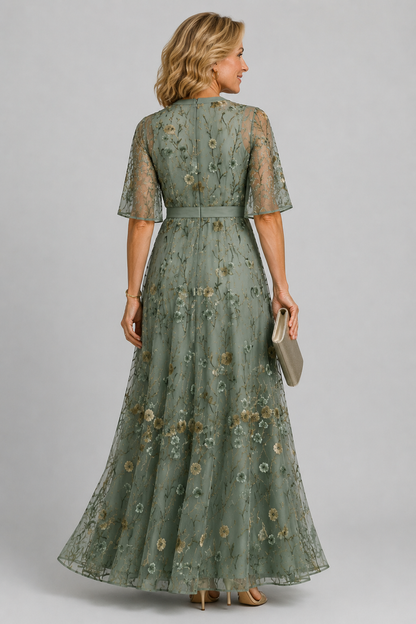Solenne | Floral Midi Dress, Halter Neck