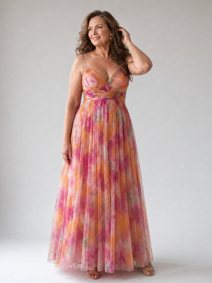 Elise | Gradient Maxi Wrap Dress