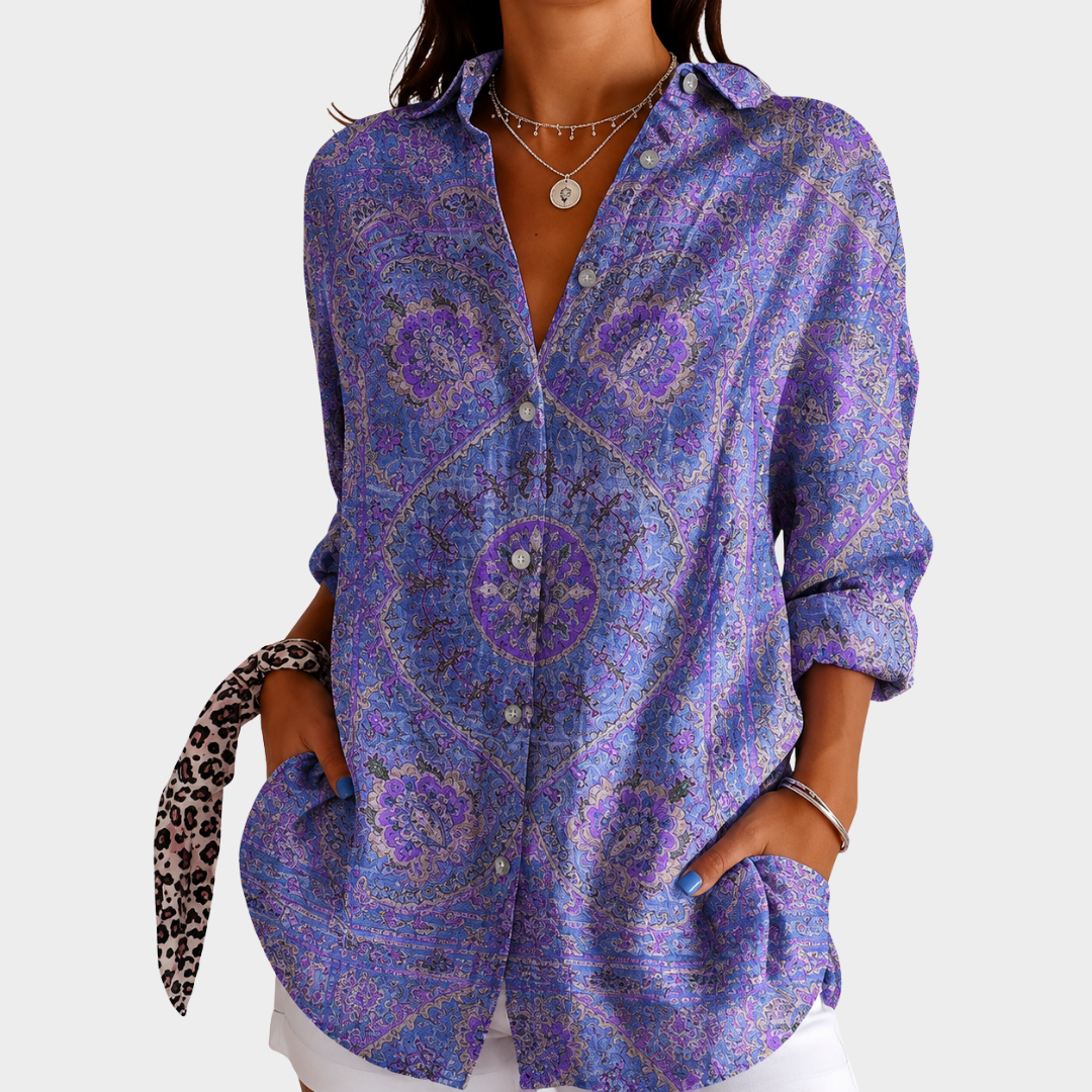 Geneviève | Airy Colourful Printed Blouse