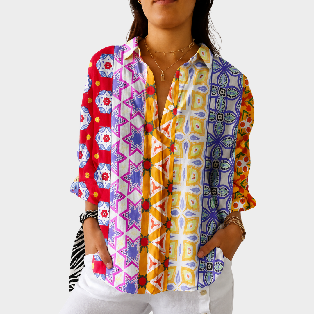 Danielle | Airy Colourful Printed Blouse