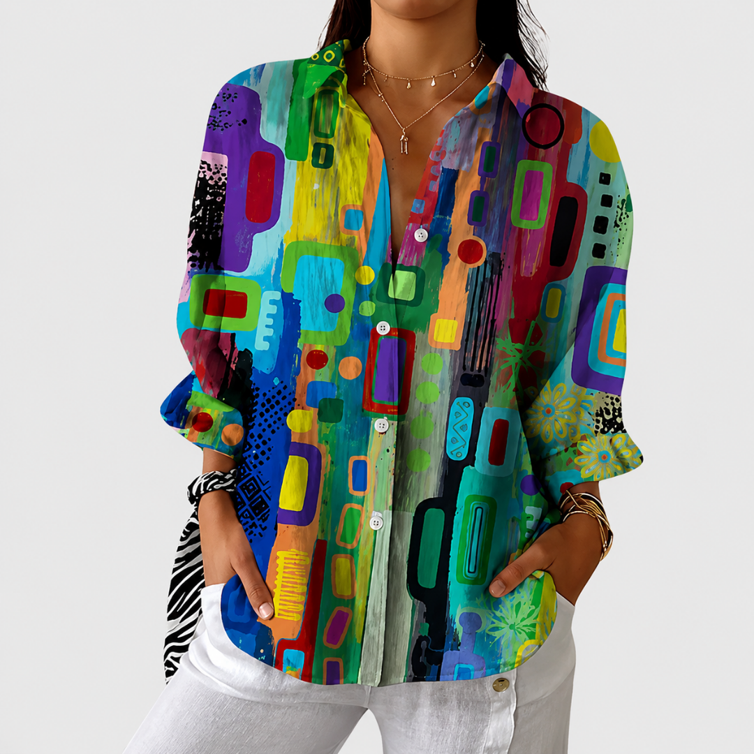 Angèle | Light and Colourful Printed Blouse