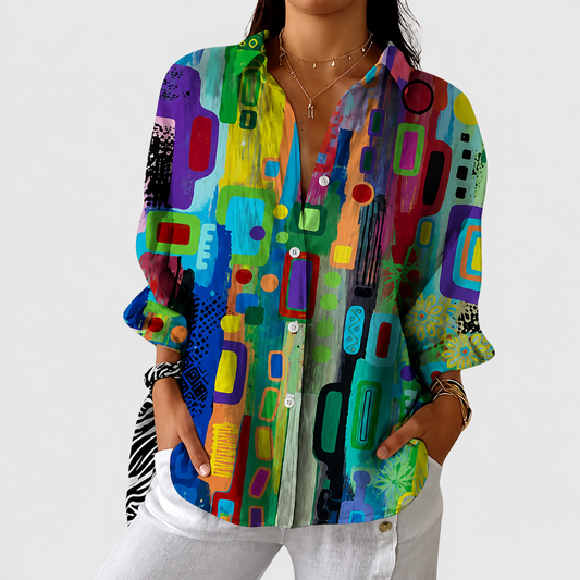 Angèle | Light and Colourful Printed Blouse