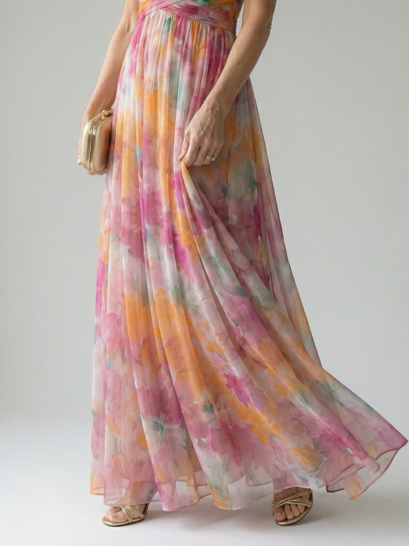Elise | Gradient Maxi Wrap Dress