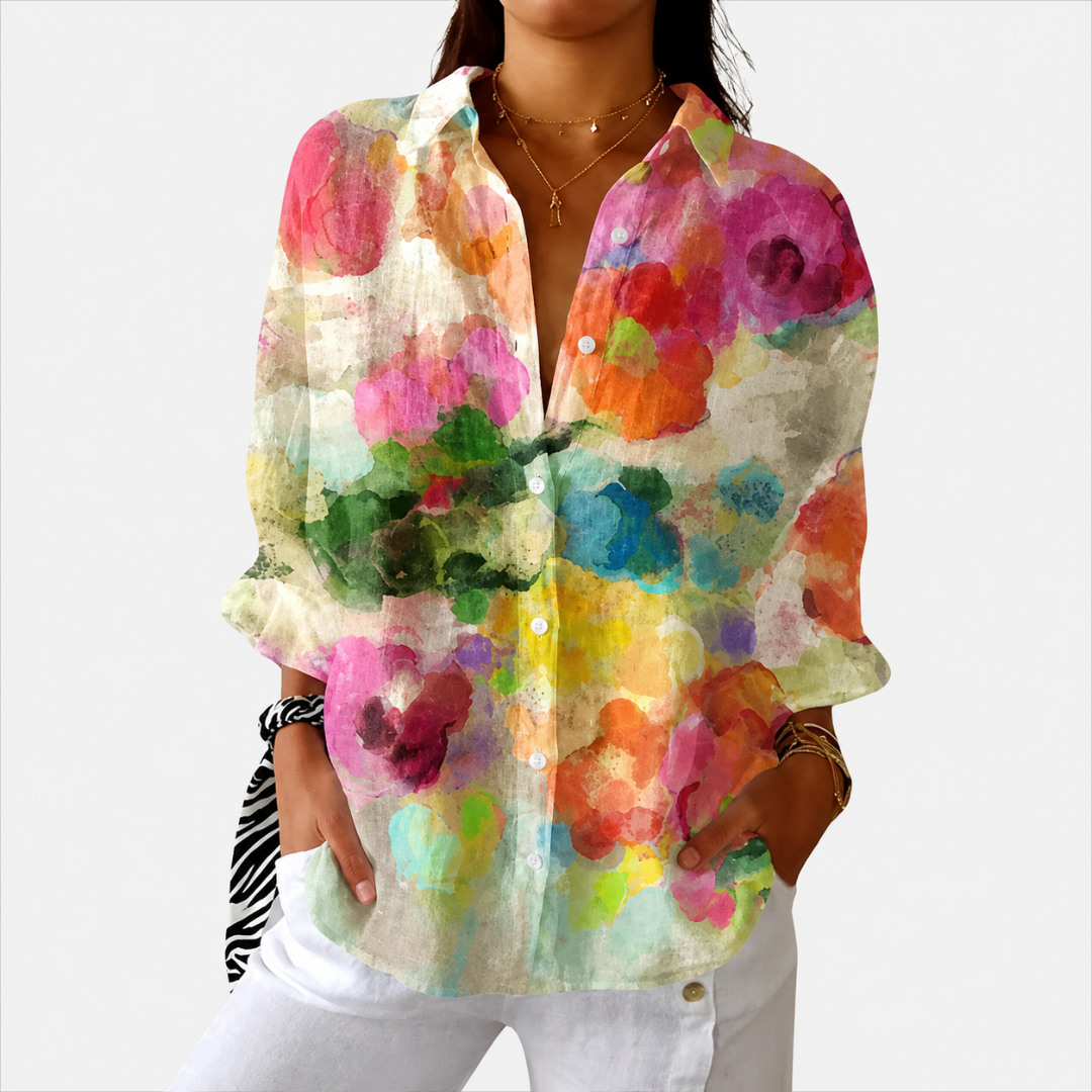 Caroline | Airy Colourful Printed Blouse