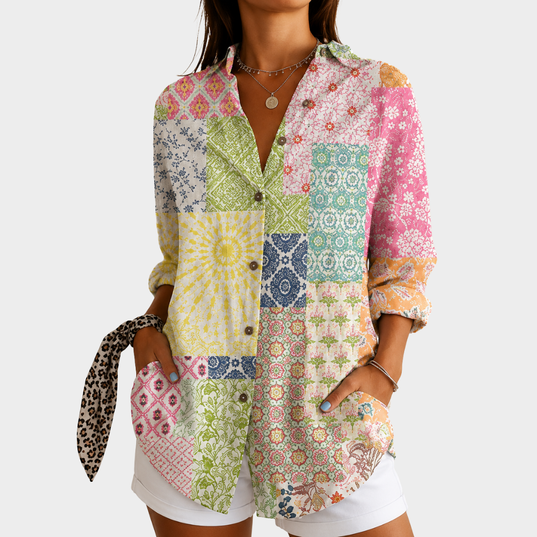 Jeannette | Patchwork Sunshine Garden Blouse