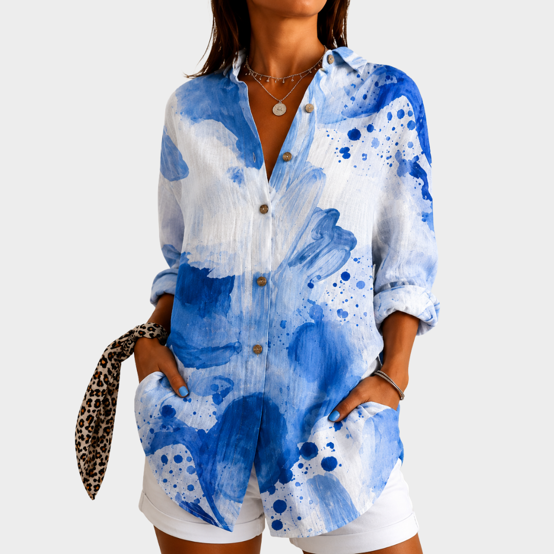 Lucette | Coast Watercolour Breeze Blouse