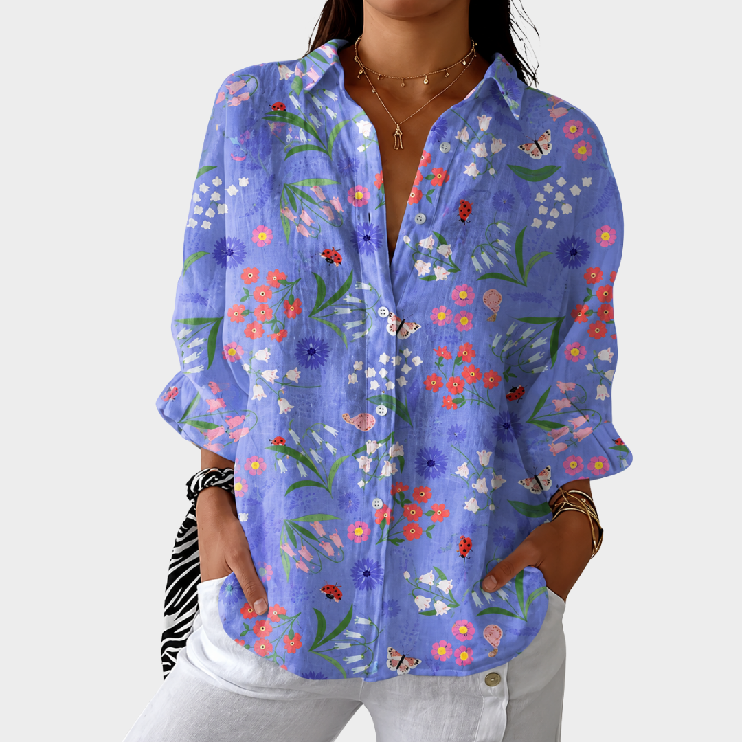 Stéphanie | Light and Colourful Printed Blouse
