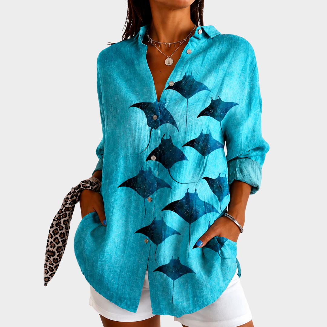Henriette | Ocean Drift Beam Blouse