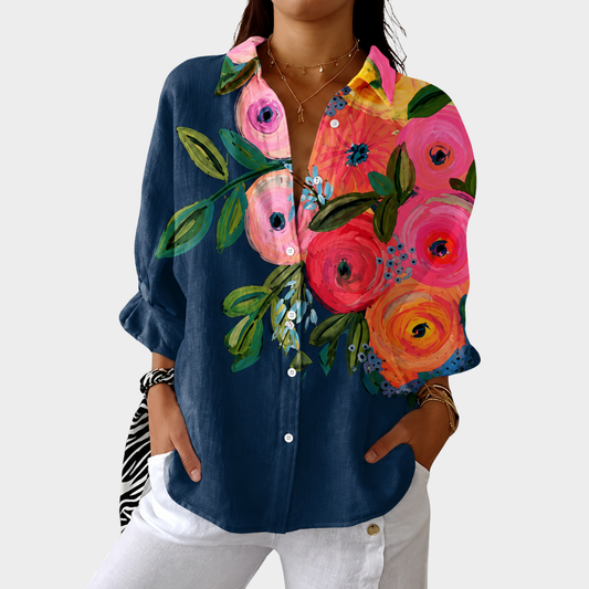 Vivienne | Lightweight Colourful Printed Blouse