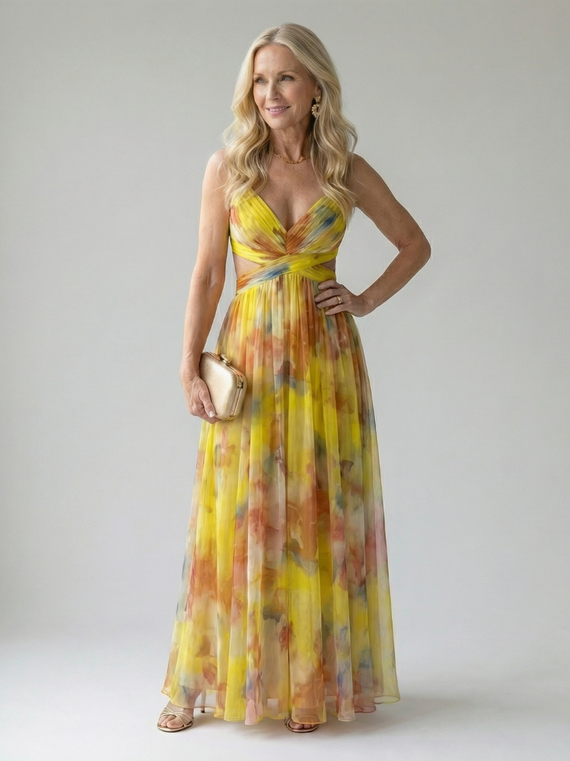 Elise | Gradient Maxi Wrap Dress