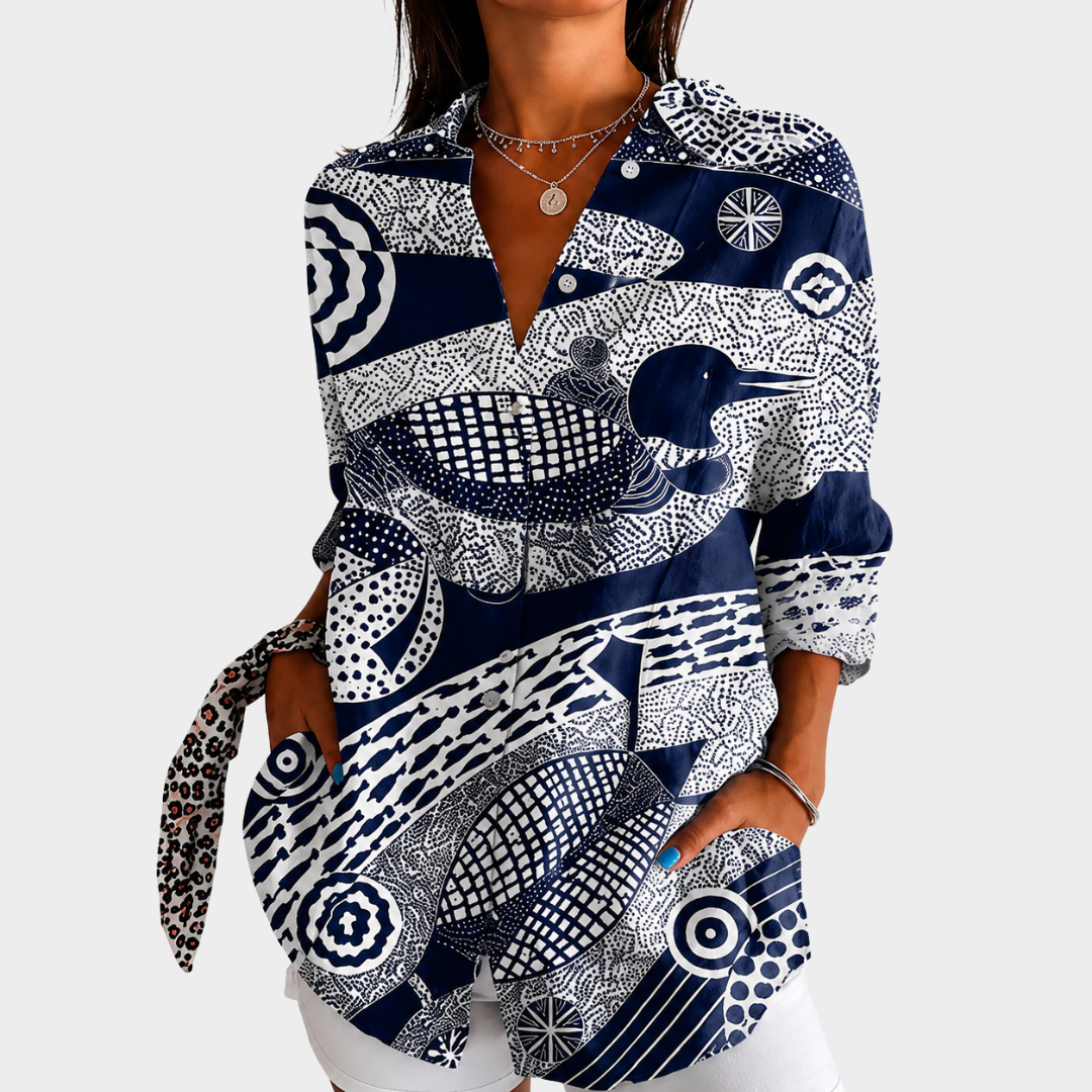 Véronique | Kust Mosaic Print Blouse