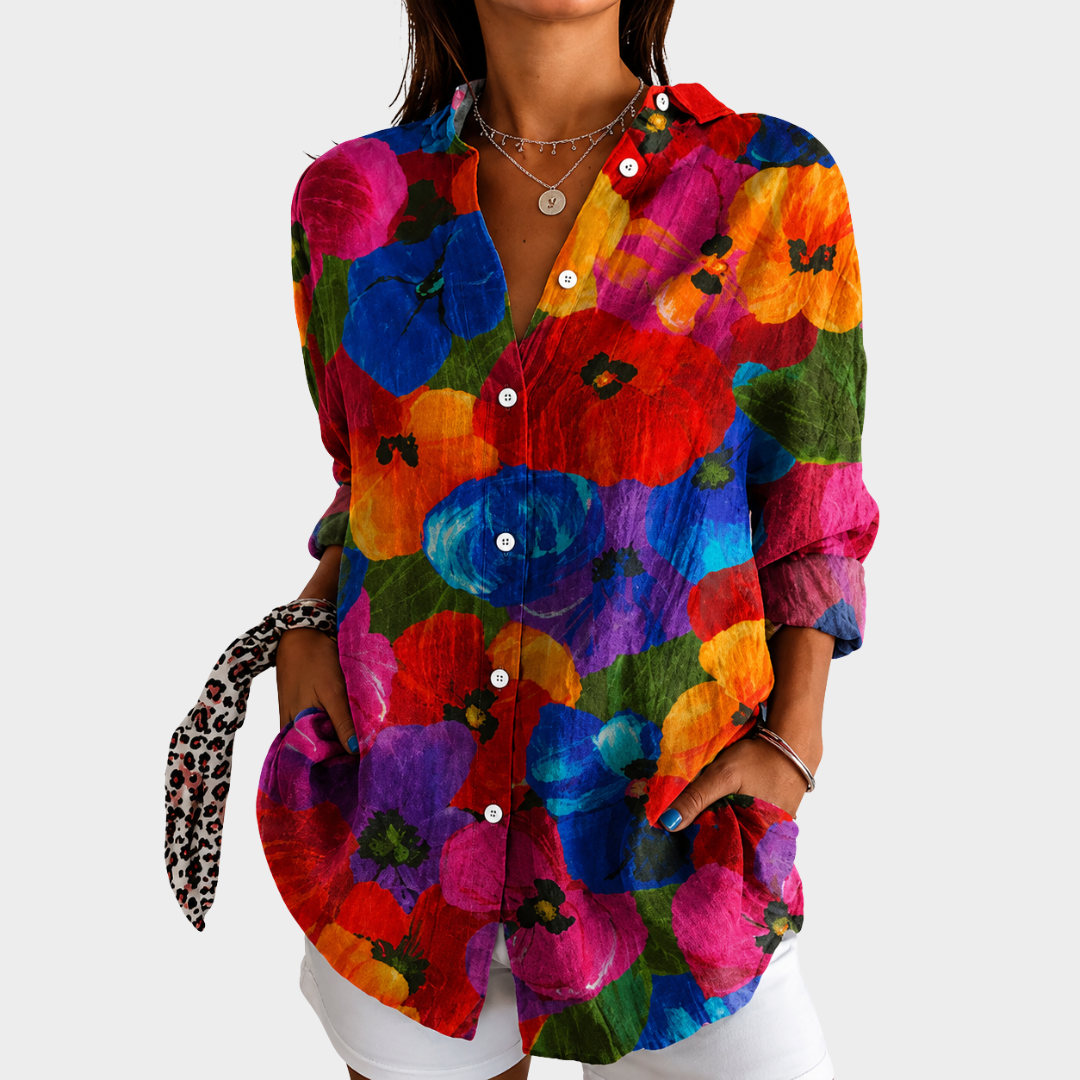 Daisy | Vibrant Garden Bloom Blouse