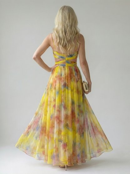 Elise | Gradient Maxi Wrap Dress