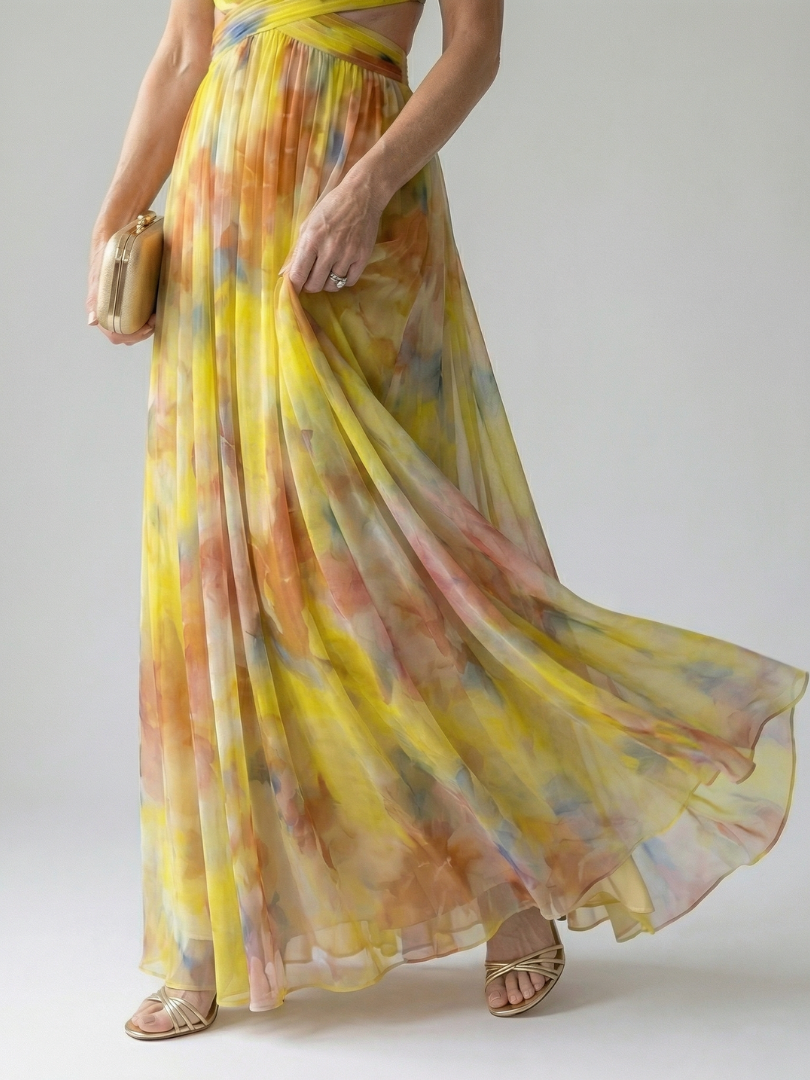 Elise | Gradient Maxi Wrap Dress
