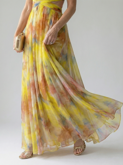 Elise | Gradient Maxi Wrap Dress