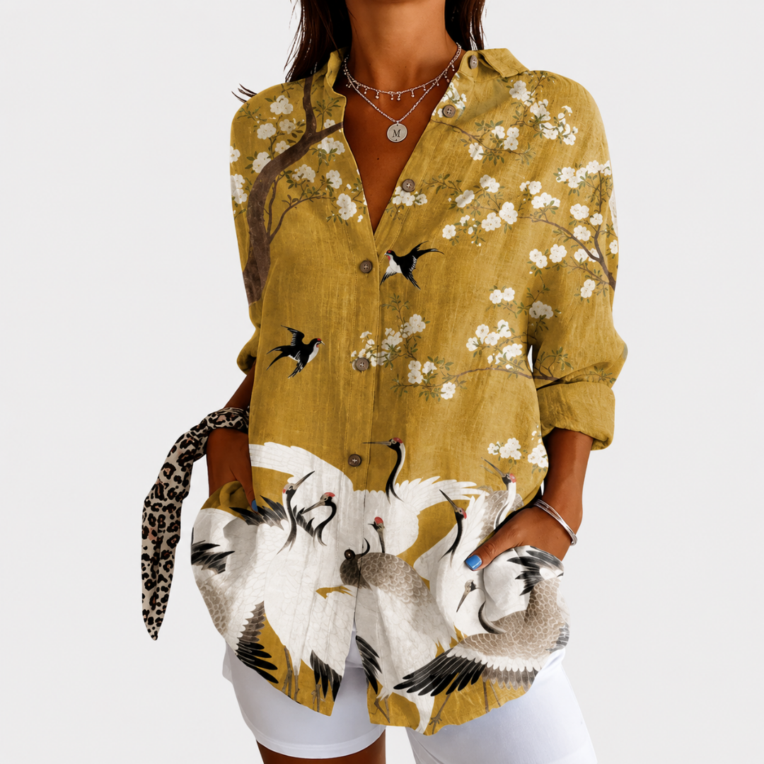 Françoise | Airy Colourful Printed Blouse