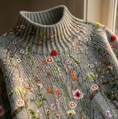 Maurine™ | Vintage floral Knit Jumper