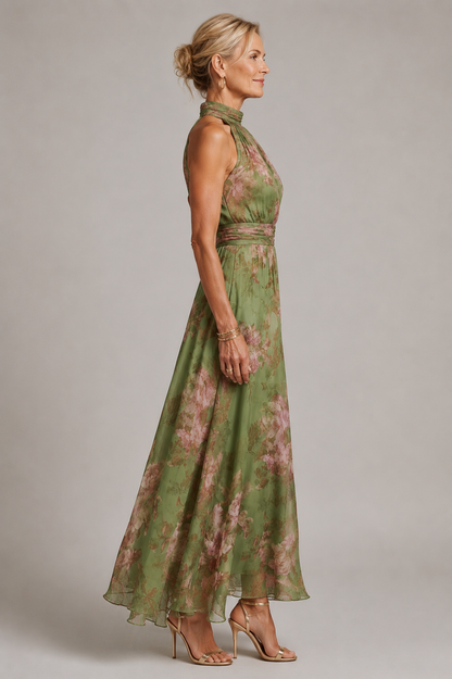 Julie | Floral Halter Dress