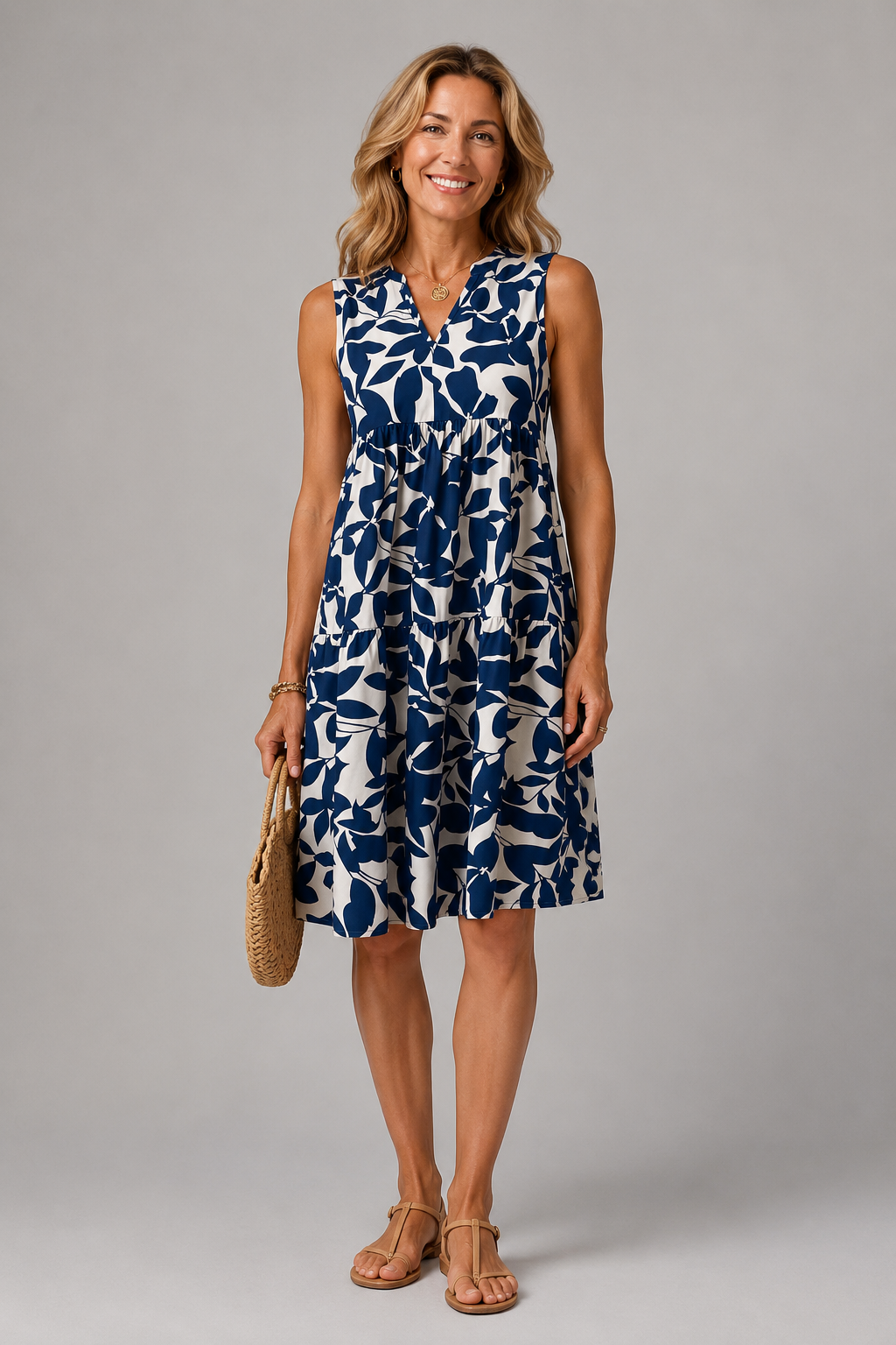 Margot | Midi Floral Dress, V-Neck