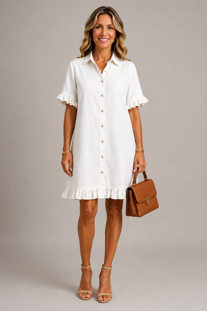 Margaux | Button-Up Denim Style Dress