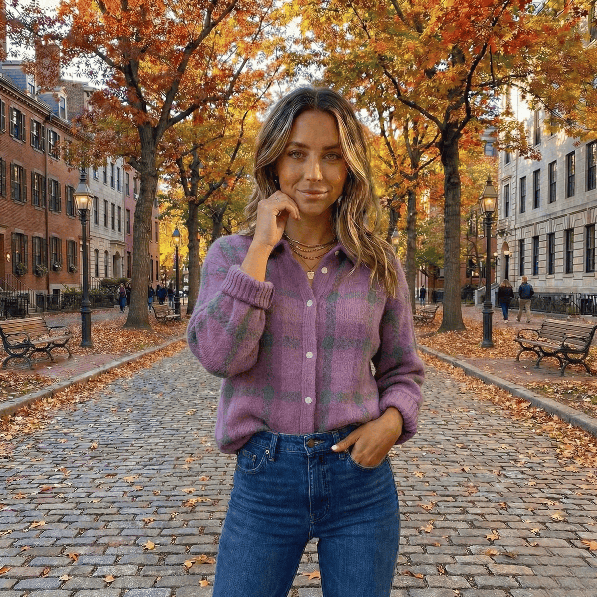 Vivienne™ | Retro Check Sweater