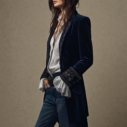 Elise™ | Velvet Statement Blazer — Final Edit