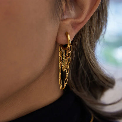 Chainfall Studio Hoop Earrings