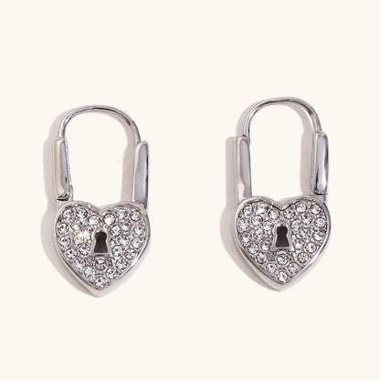 Golden Hour Heartlock Hoops