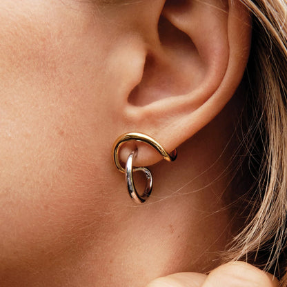 Entwined Two-Tone Earrings
