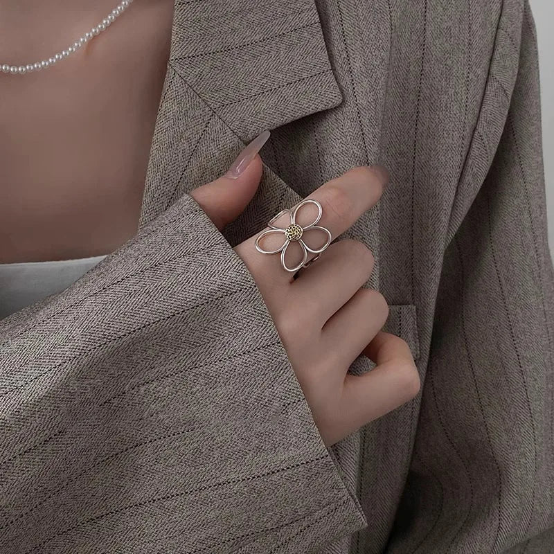 Sunbound Sterling Silver Petal Ring