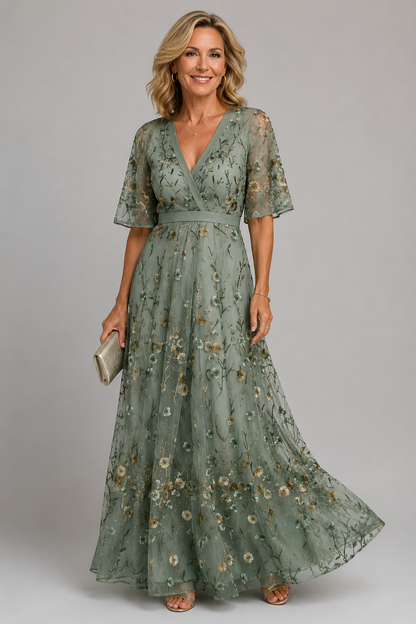 Solenne | Floral Midi Dress, Halter Neck