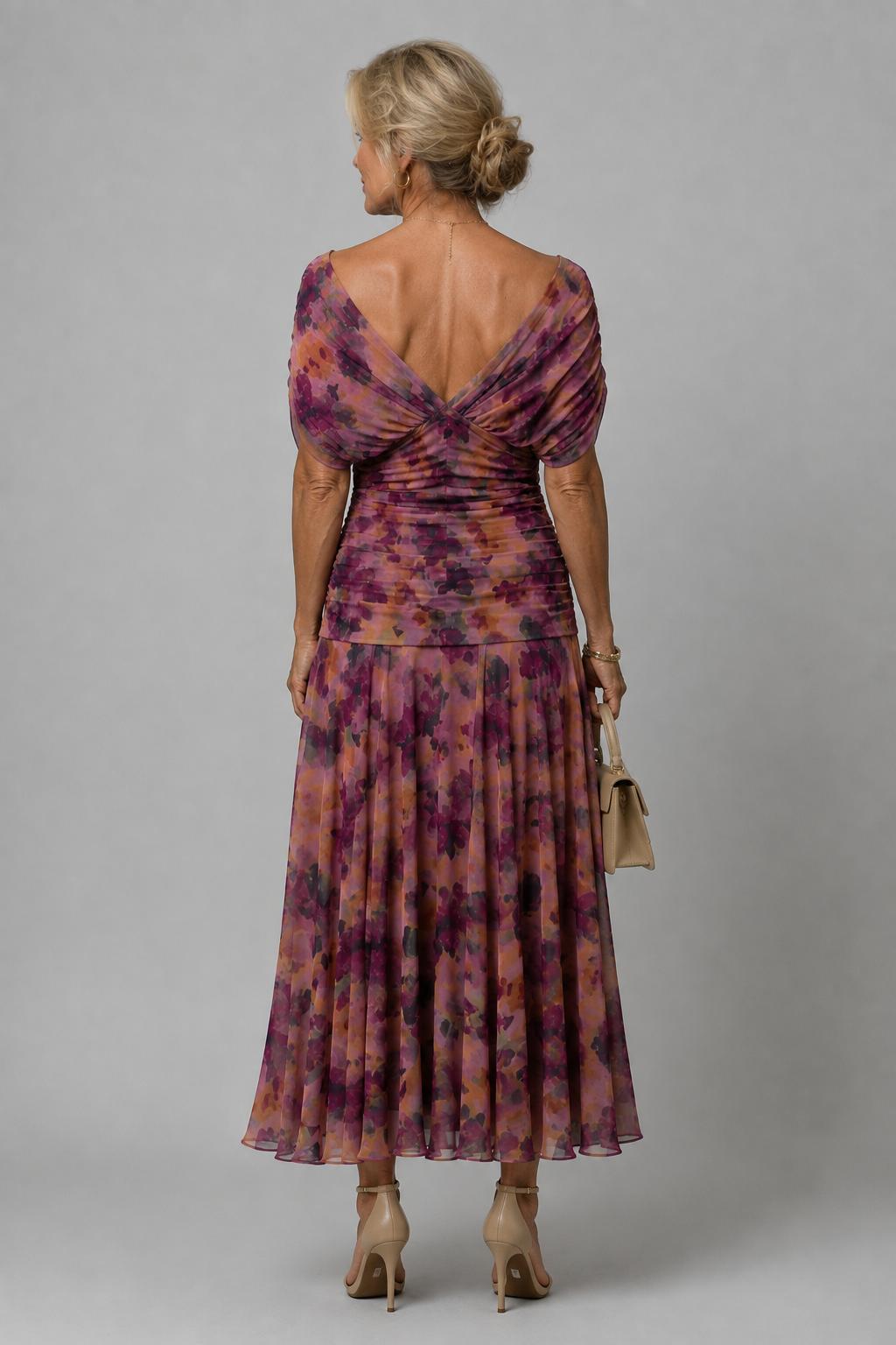 Ariane | Off-the-Shoulder Draped Midi Dress