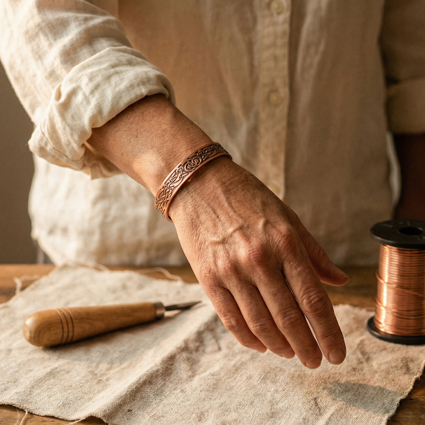 Vera's Moss Copper Bracelet