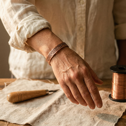Vera's Moss Copper Bracelet